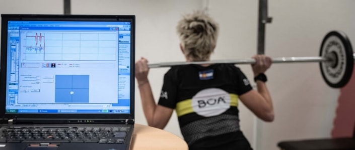 Yvonne Marzinke beim Training im Olympiazentrum Salzburg Rif