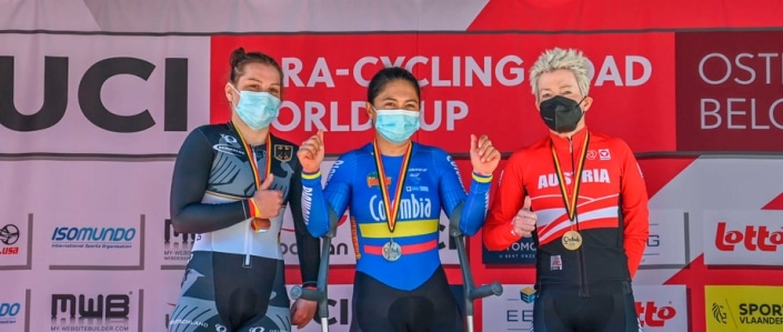 Siegerehrung UCI Paracycling Worldcup Ostende Belgien